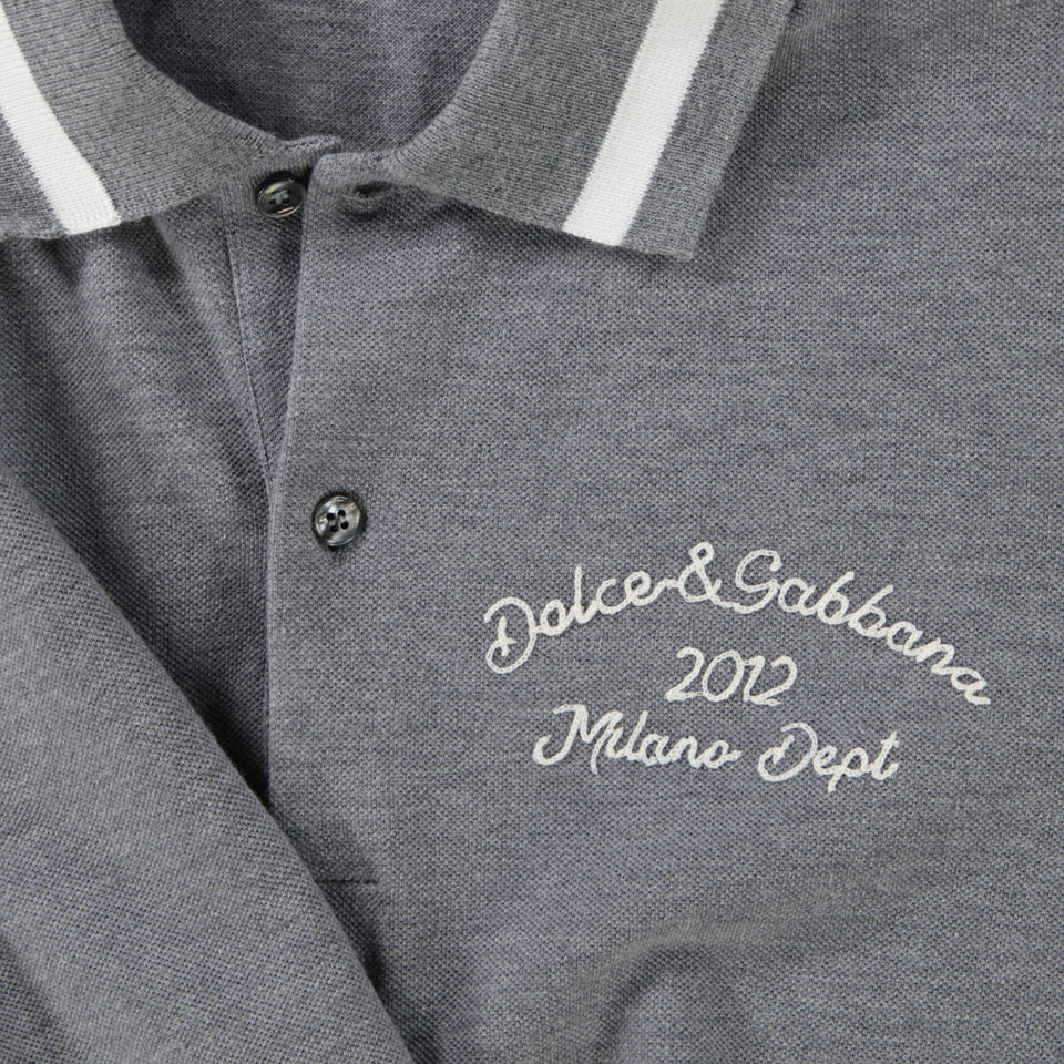 Dolce & Gabbana Kids Boys Polo  Gray