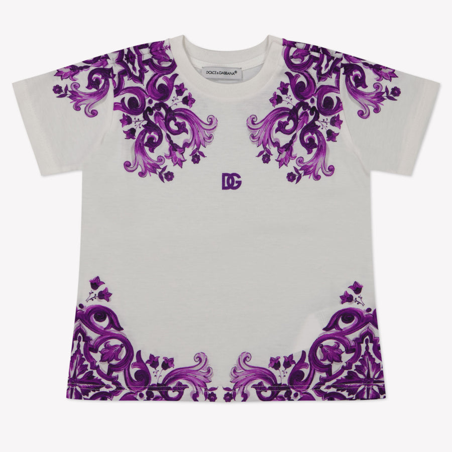 Dolce & Gabbana Baby Meisjes T-Shirt In Wit