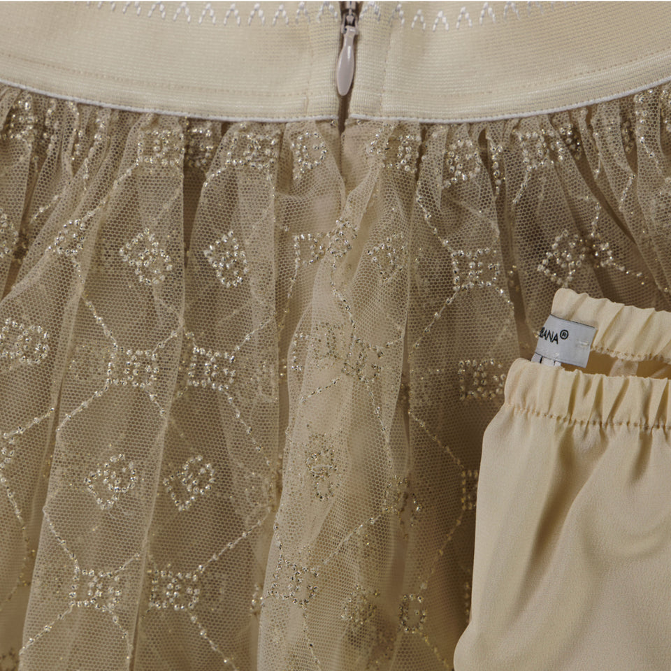 Dolce & Gabbana Baby Girls Skirt  Ecru