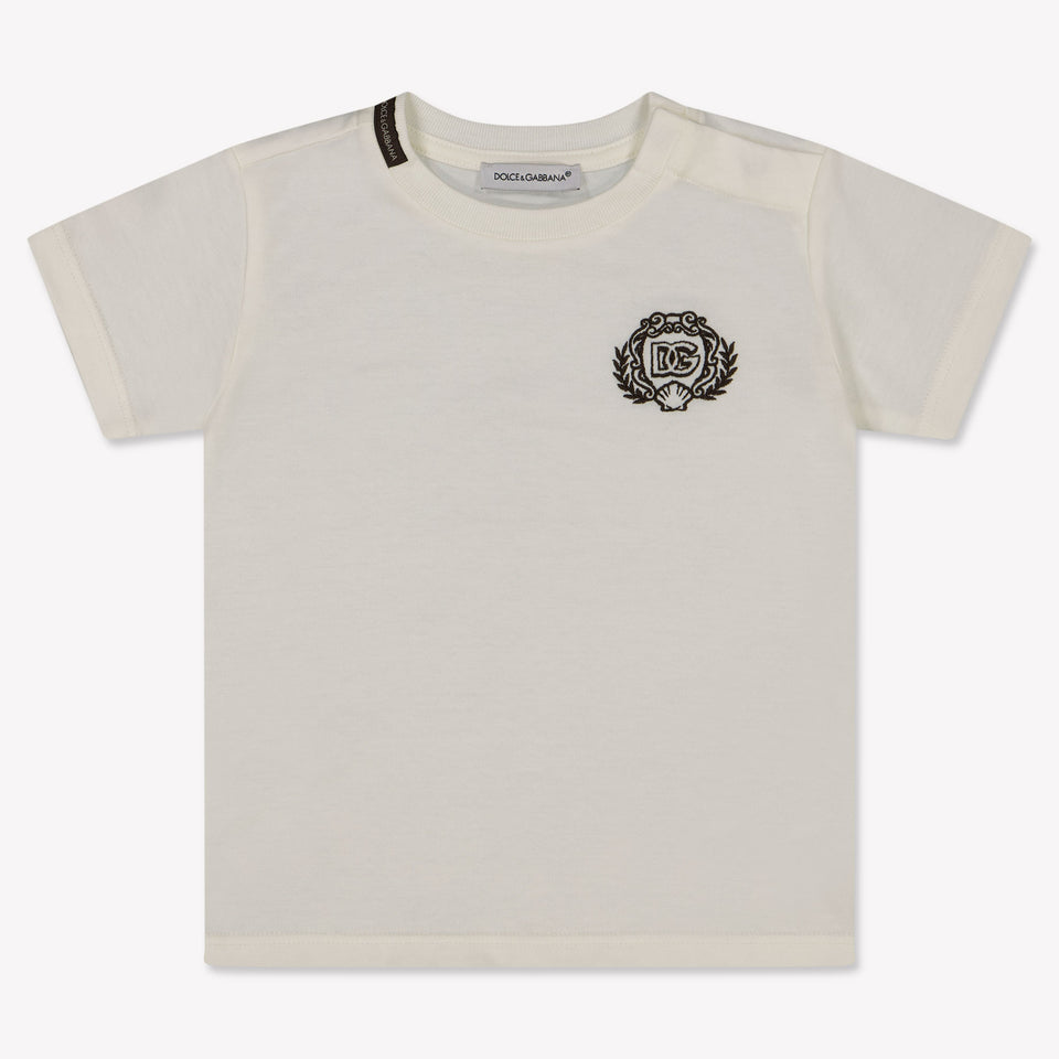 Dolce & Gabbana Baby Jongens T-Shirt In Wit