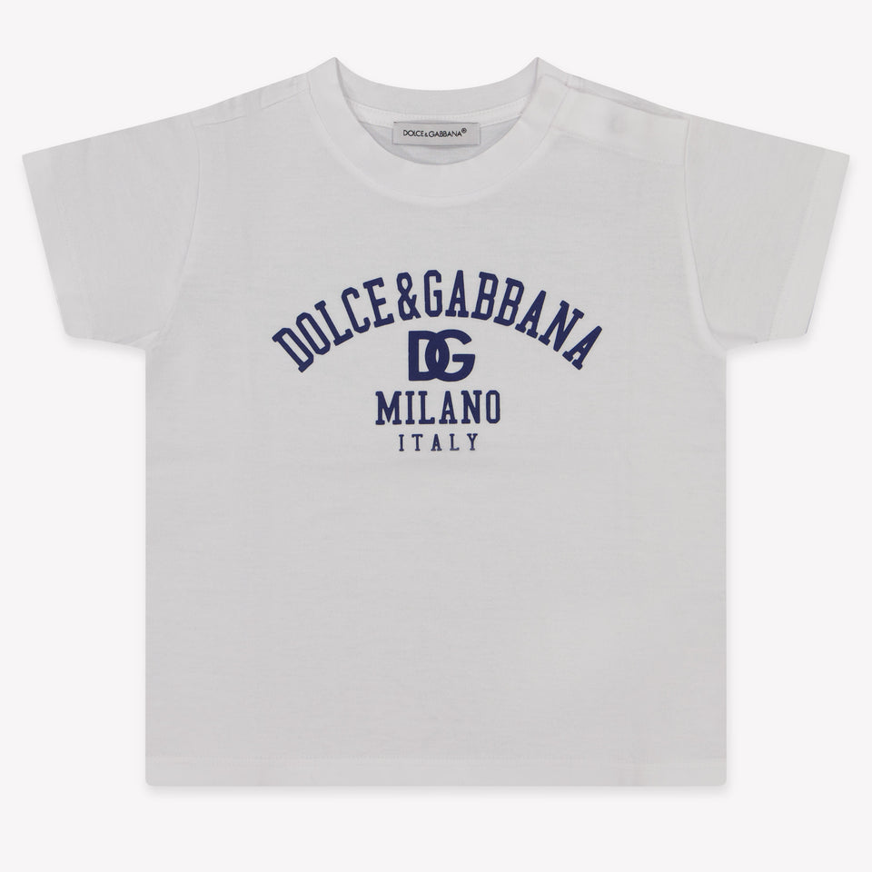 Dolce & Gabbana Baby Jongens T-Shirt In Wit