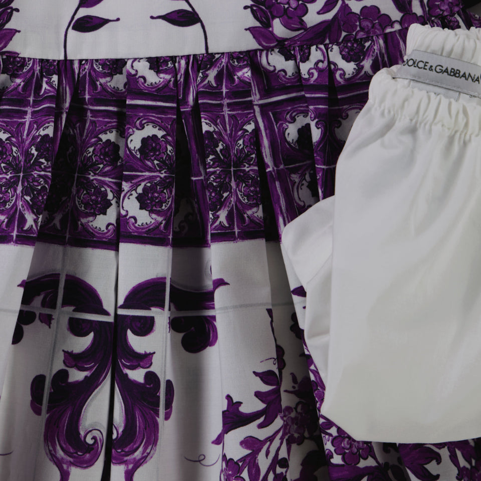 Dolce & Gabbana Baby Meisjes Jurk In Wit