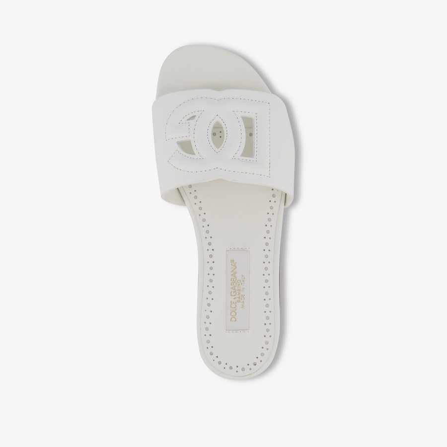 Dolce & Gabbana Meisjes Slippers In Wit