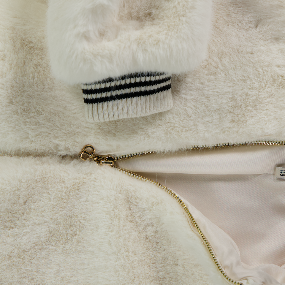 Twinset Kinder Meisjes Faux Fur Jassen In Off White