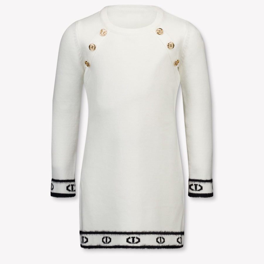 Twinset Kinder Meisjes Jurk In Off White