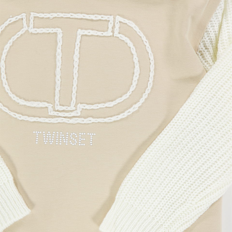 Twset Kids Girls Dress Beige
