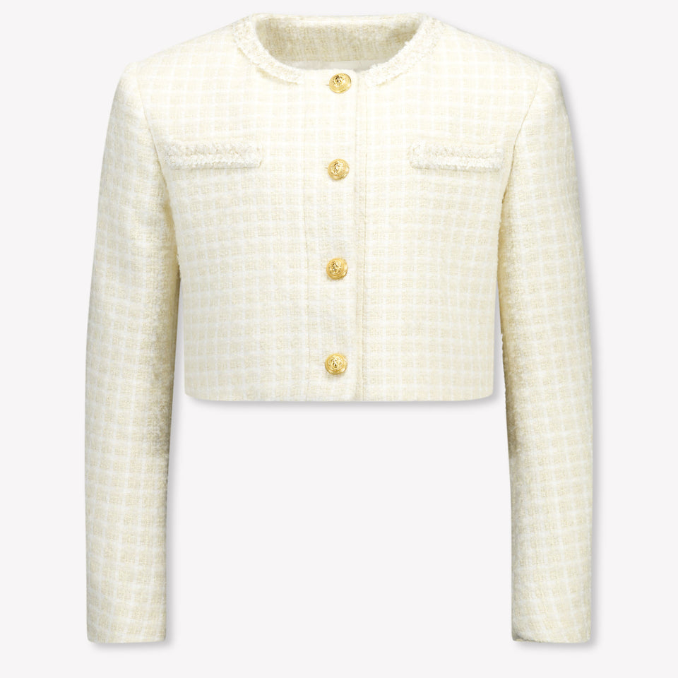 Balmain Kinder Meisjes Colbert In Off White