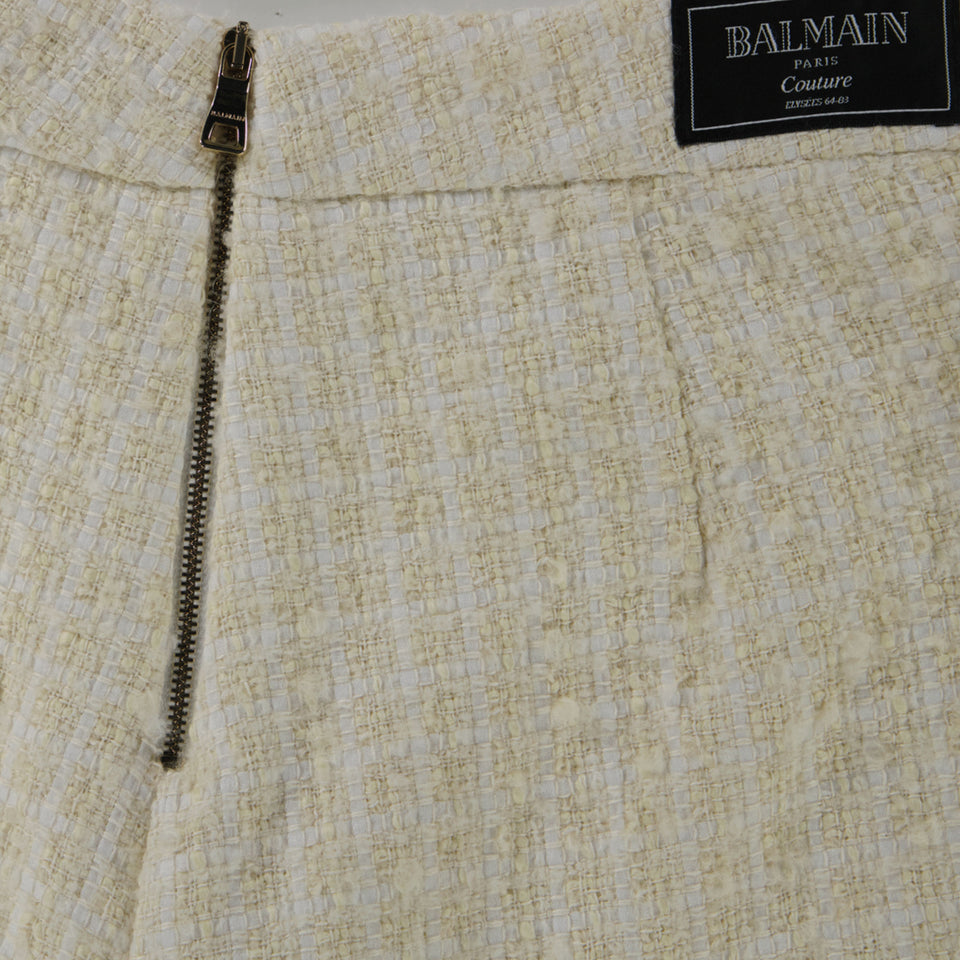 Balmain Kinder Meisjes Shorts In Off White