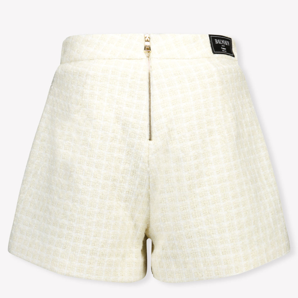 Balmain Kinder Meisjes Shorts In Off White