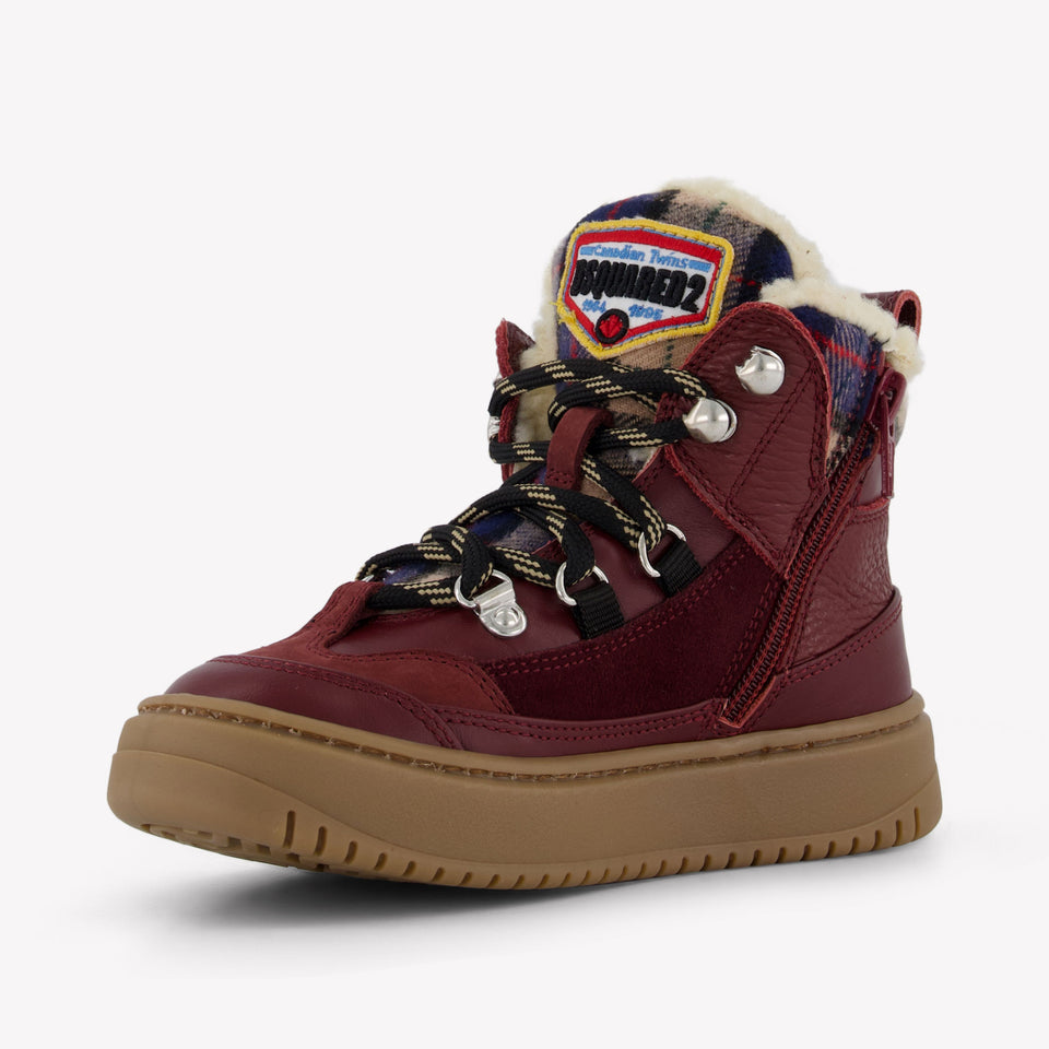 Dsquared2 Unisex Boots  Bordeaux