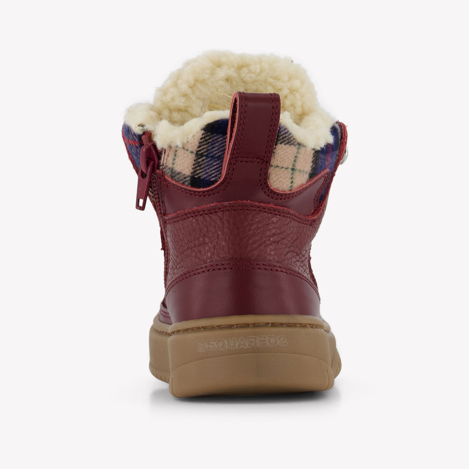 Dsquared2 Unisex Boots  Bordeaux
