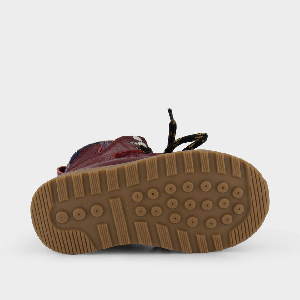 Dsquared2 Unisex Boots  Bordeaux