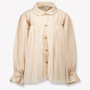 Donsje Amsterdam Kinder Meisjes Blouse In Licht Beige