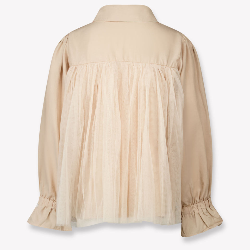 Donsje Amsterdam Kinder Meisjes Blouse In Licht Beige