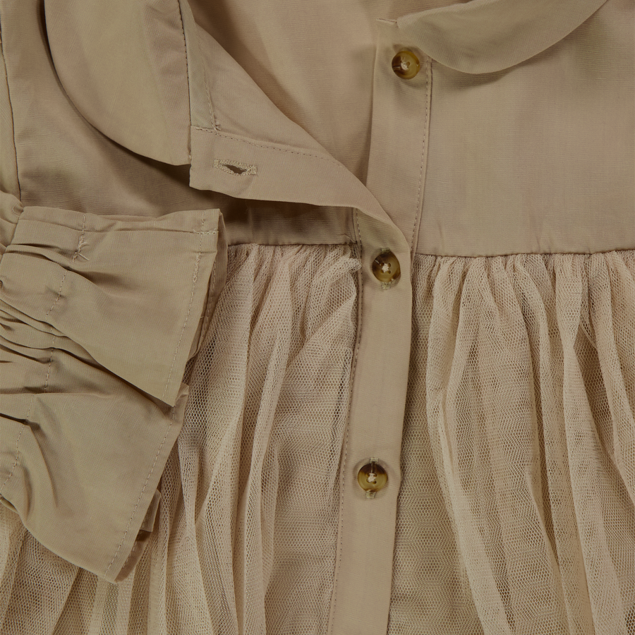 Donsje Amsterdam Kinder Meisjes Blouse In Licht Beige
