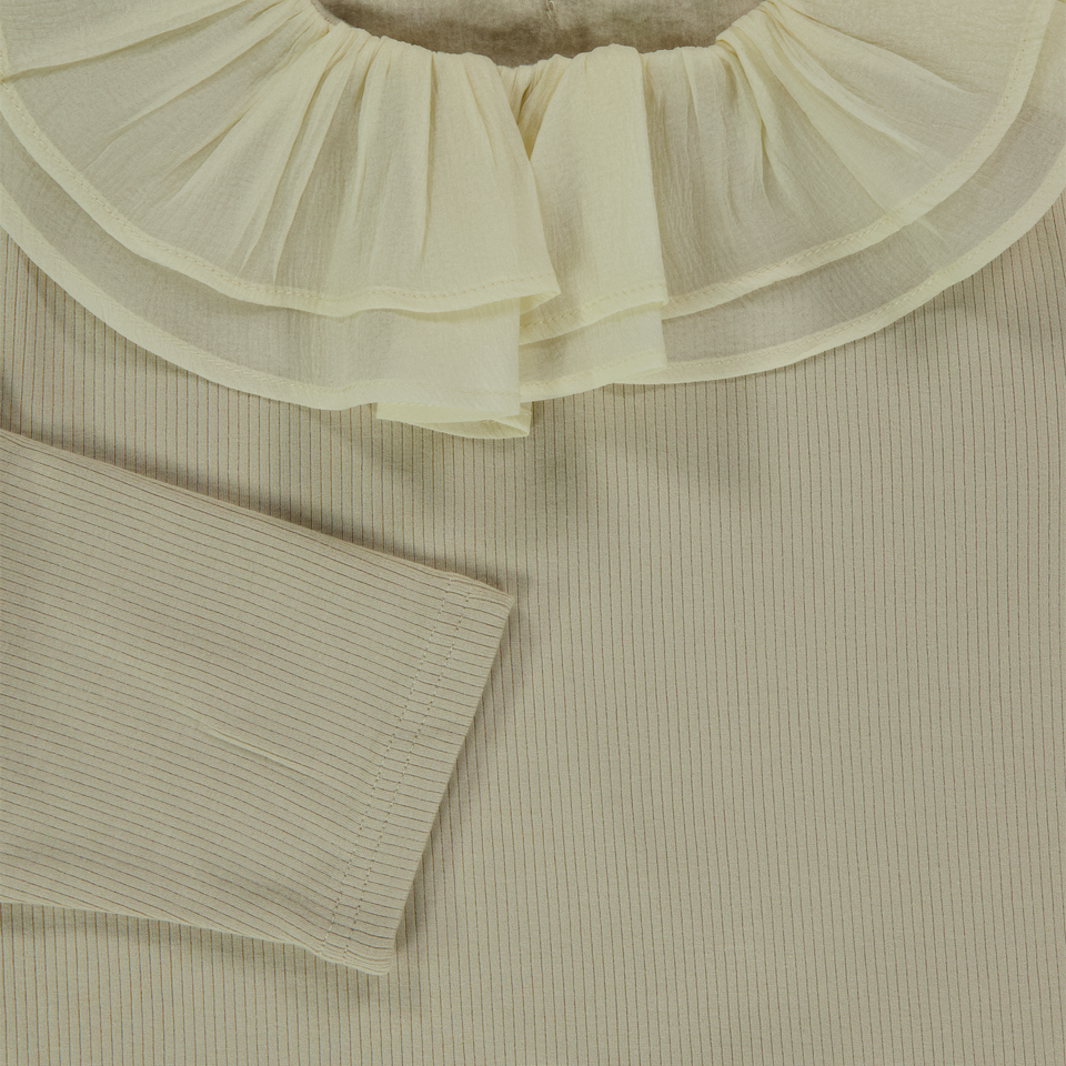 Donsje Amsterdam Kids Girls T-Shirt  Light Beige