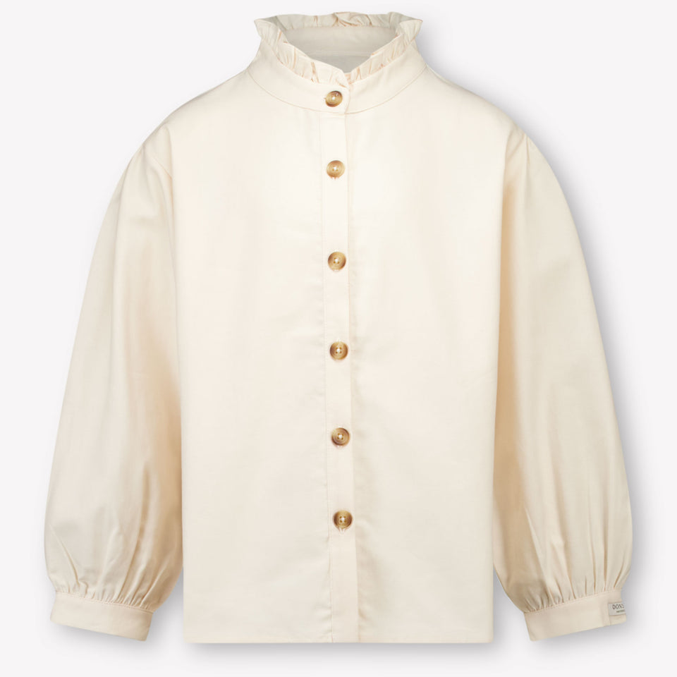 Donsje Amsterdam Kinder Meisjes Blouse In Licht Beige