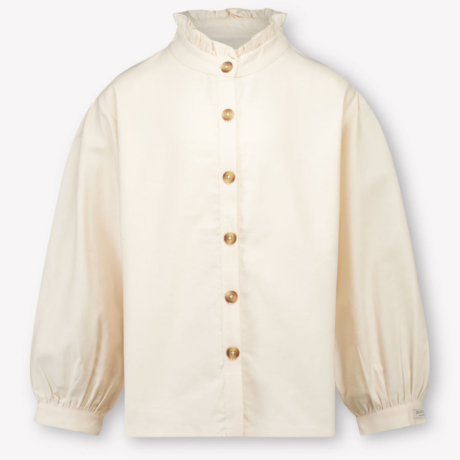 Donsje Amsterdam Kinder Meisjes Blouse In Licht Beige