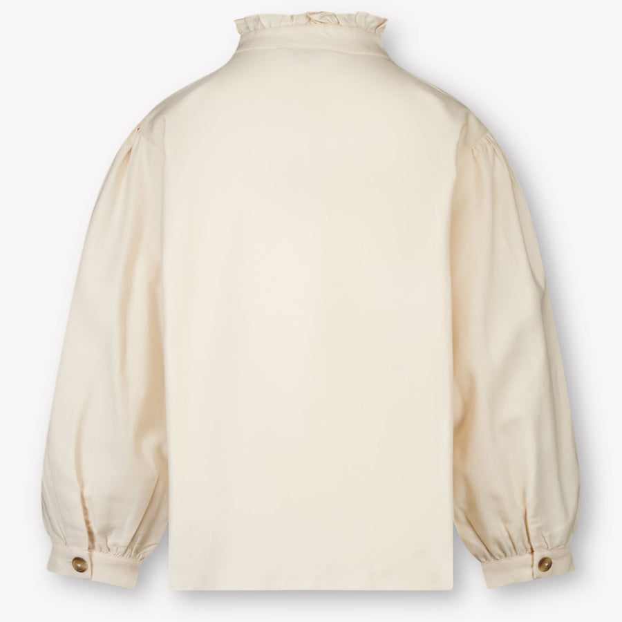 Donsje Amsterdam Kinder Meisjes Blouse In Licht Beige