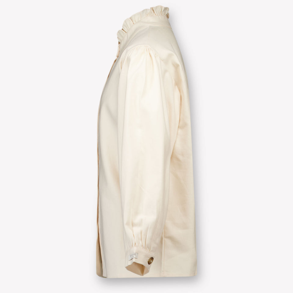 Donsje Amsterdam Kinder Meisjes Blouse In Licht Beige