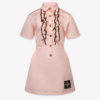 Fendi Kids Girls Dress Light Pink
