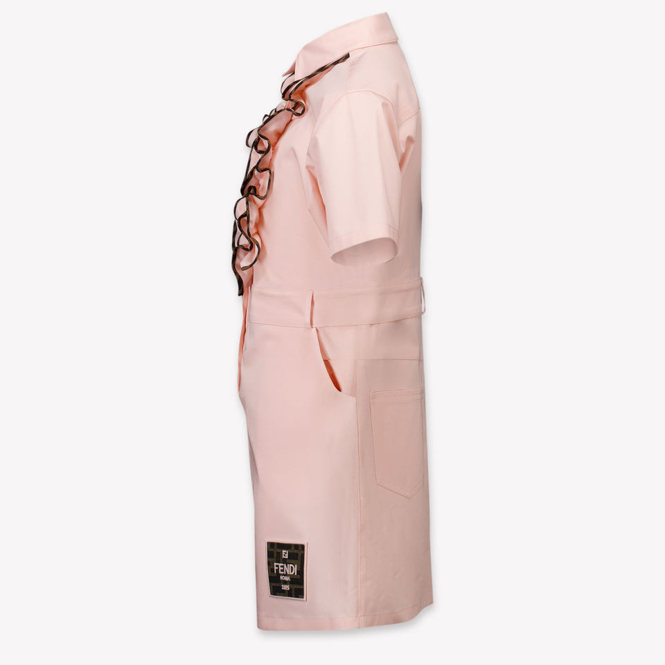 Fendi Kids Girls Dress Light Pink