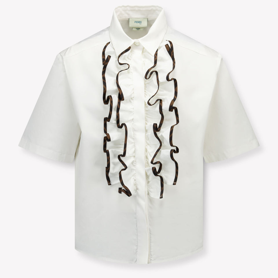 Fendi Kinder Meisjes Blouse In Wit