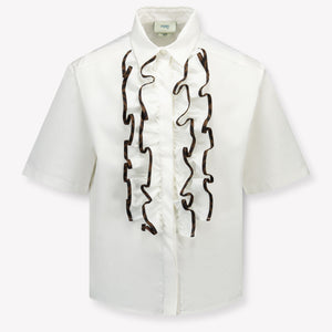 Fendi Kids Girls Blouse  White