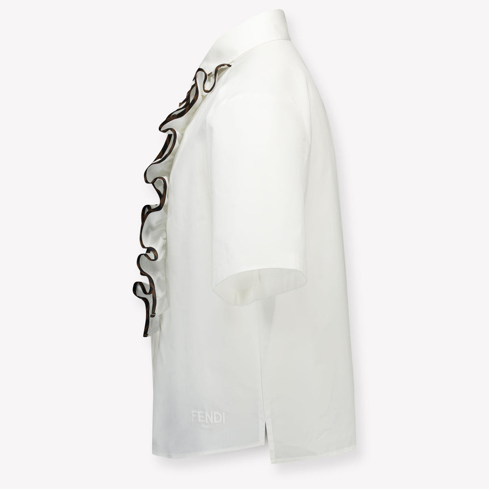 Fendi Kinder Meisjes Blouse In Wit