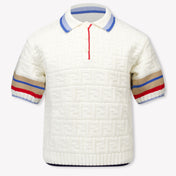 Fendi Kids Boys Polo  Offwhite