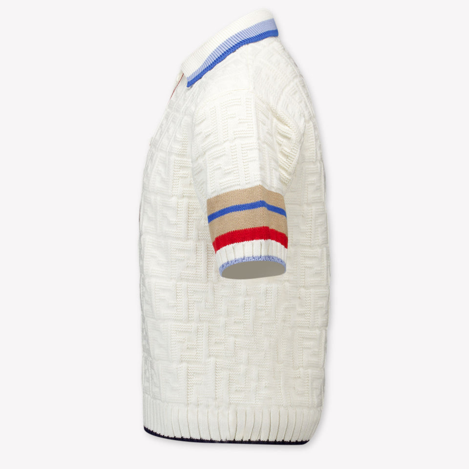 Fendi Kids Boys Polo  Offwhite