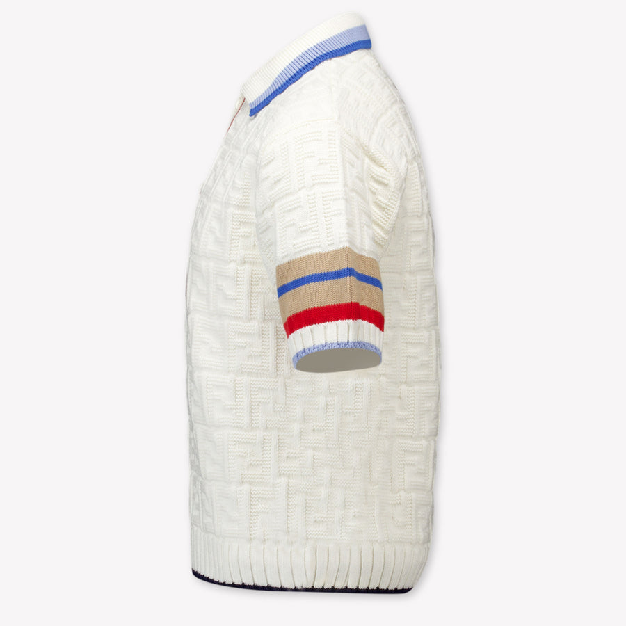 Fendi Kids Boys Polo  Offwhite