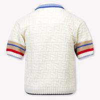 Fendi Kids Boys Polo  Offwhite