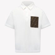 Fendi Kids Boys Polo  Offwhite