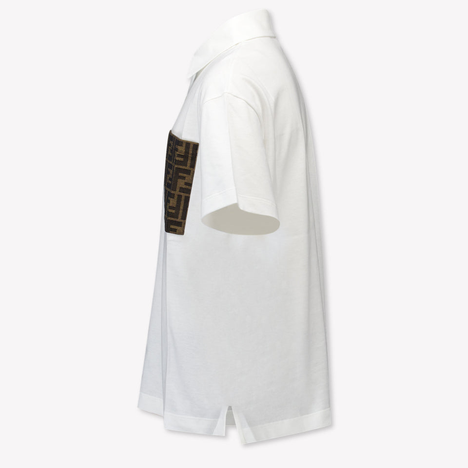 Fendi Kids Boys Polo  Offwhite