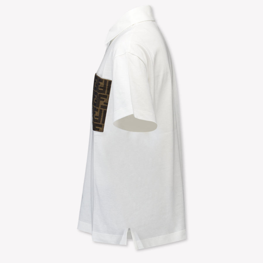 Fendi Kids Boys Polo In White