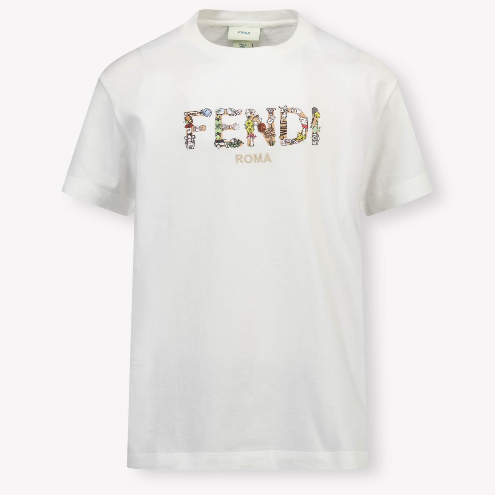 Fendi Kids Boys  T-Shirt White