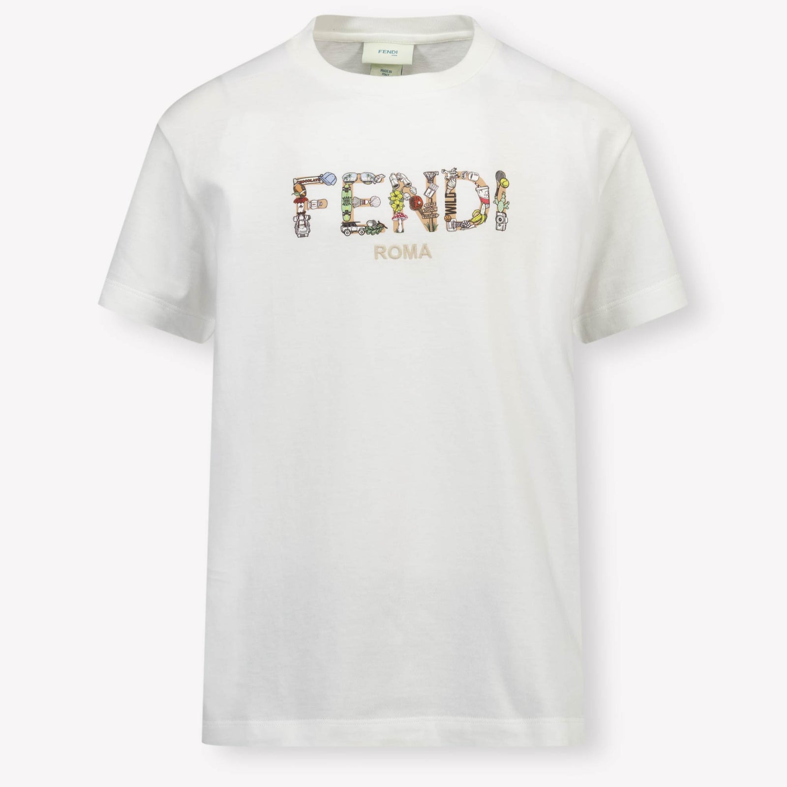 Fendi Kids Boys  T-Shirt White
