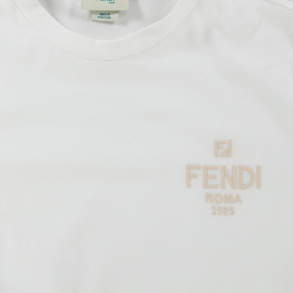 Fendi Kids Unisex T-Shirt  White
