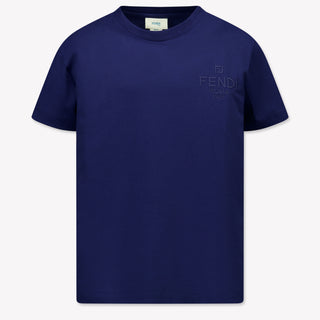 Fendi Kids Unisex T-Shirt  Navy