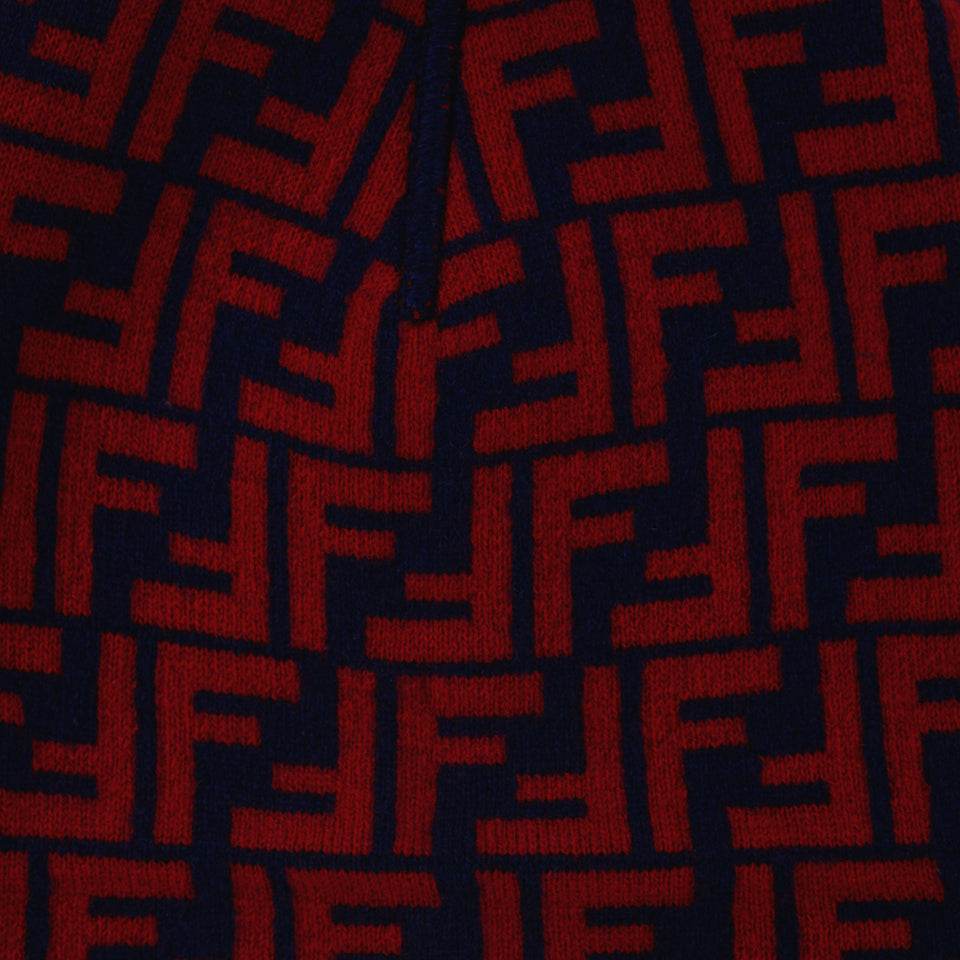 Fendi Kinder Unisex Muts In Navy