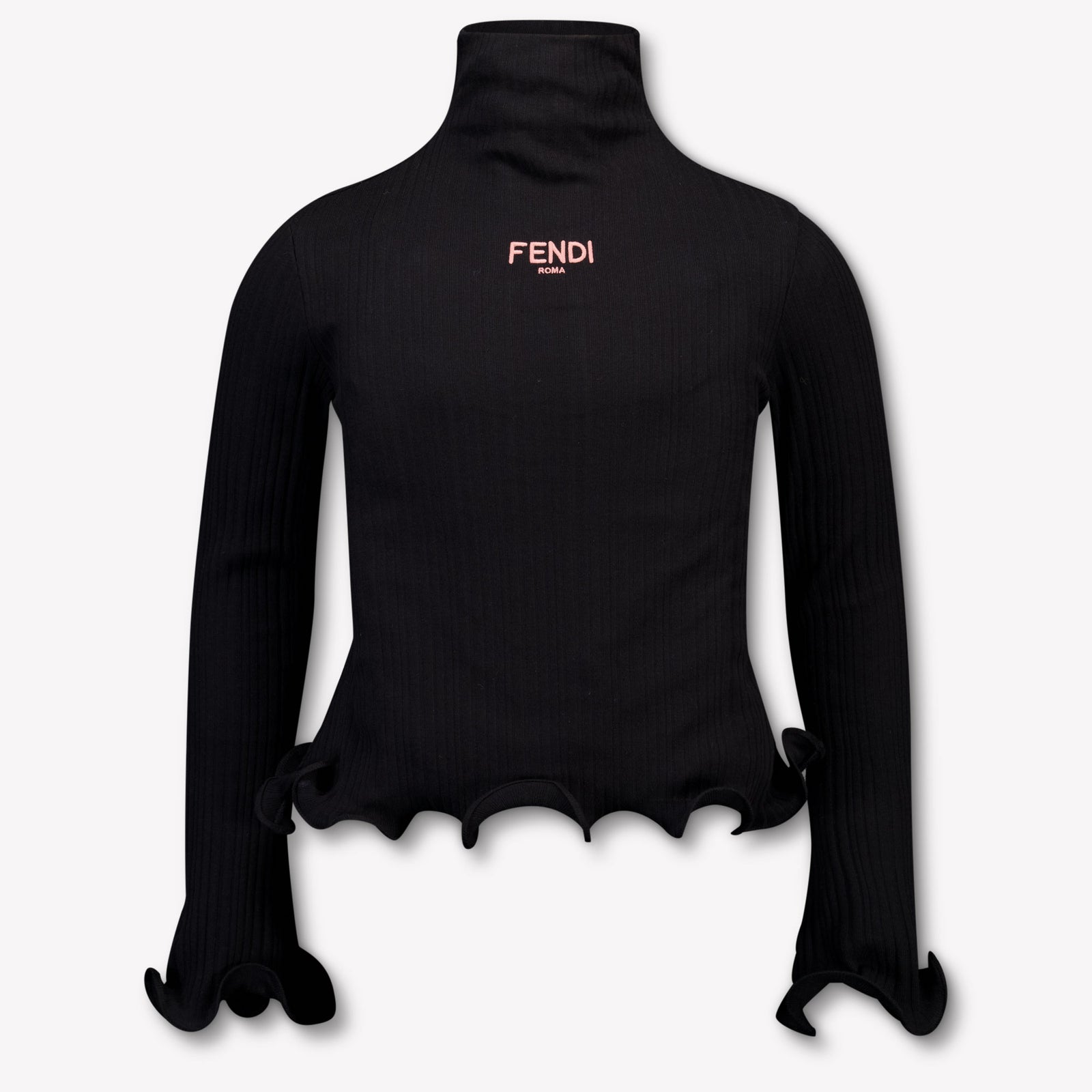 Fendi Kids Girls  T-Shirt Black