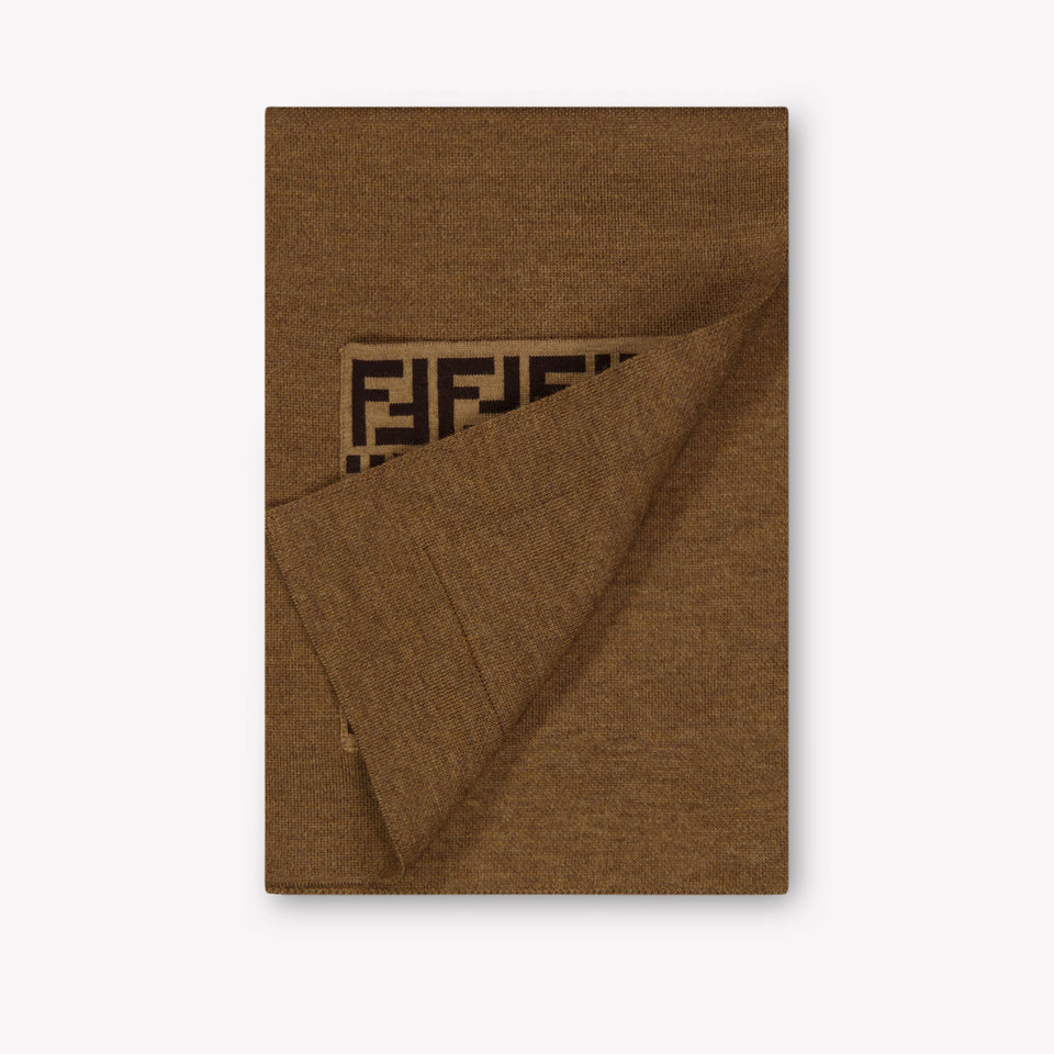 Fendi Kids Unisex Scarves  Camel