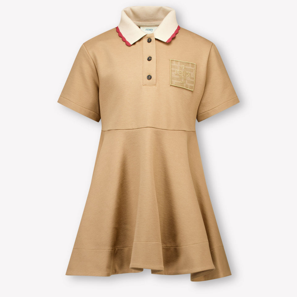 Fendi Kids Girls Dress Camel