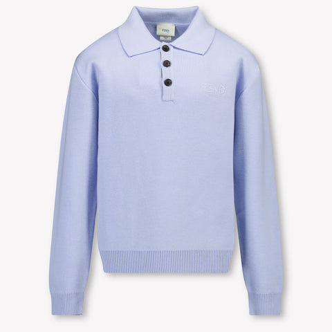 Fendi Kids Boys Sweater  Light Blue