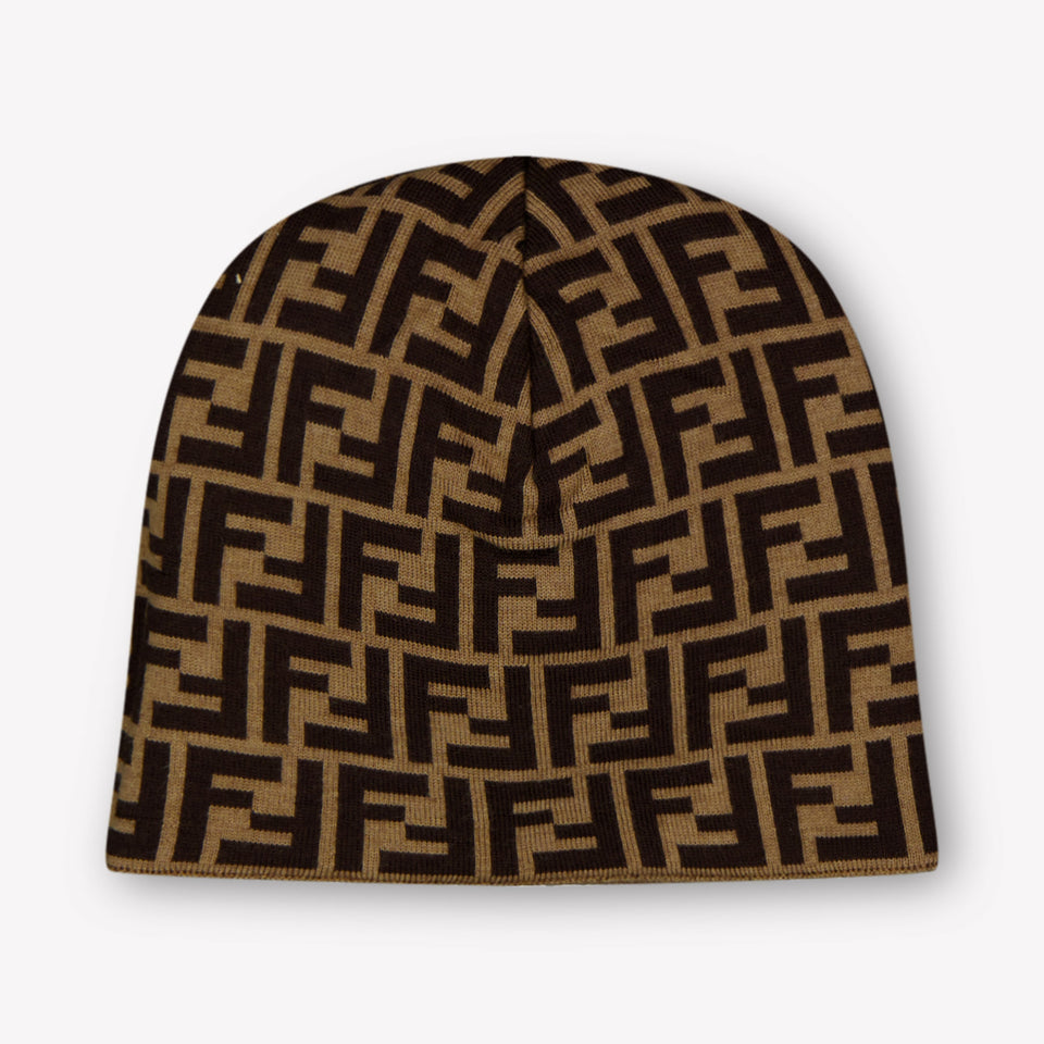 Fendi Kinder Unisex Muts In Camel