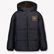 Fendi Kids Unisex Winter Jacket  Black