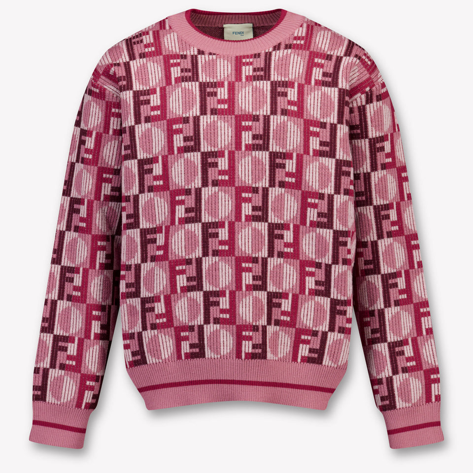 Fendi Kids Girls Sweater Pink