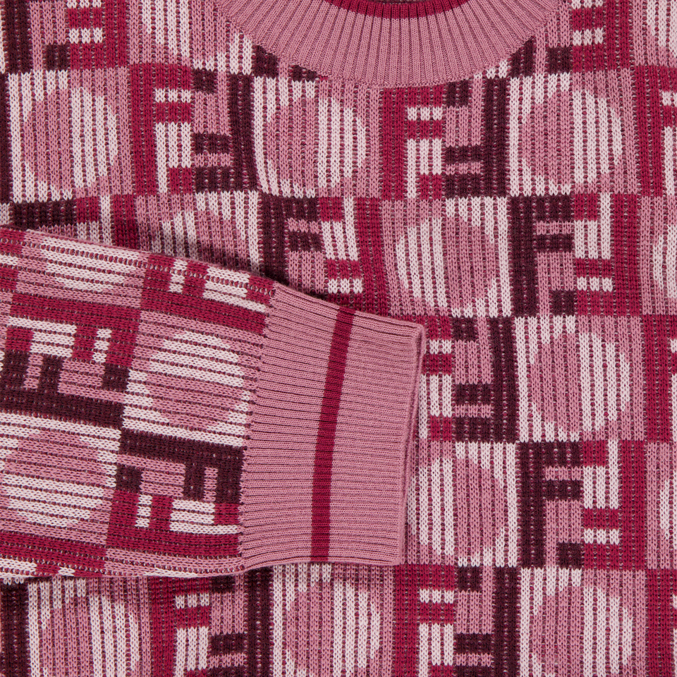 Fendi Kids Girls Sweater Pink
