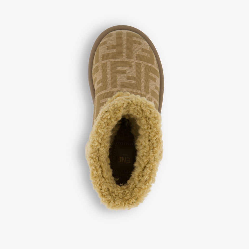 Fendi Unisex Laarzen In Beige